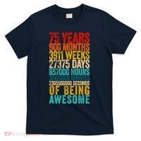 Funny 75th Birthday Old Meter Funny 75 Year Old Gifts T-Shirt thumb 0