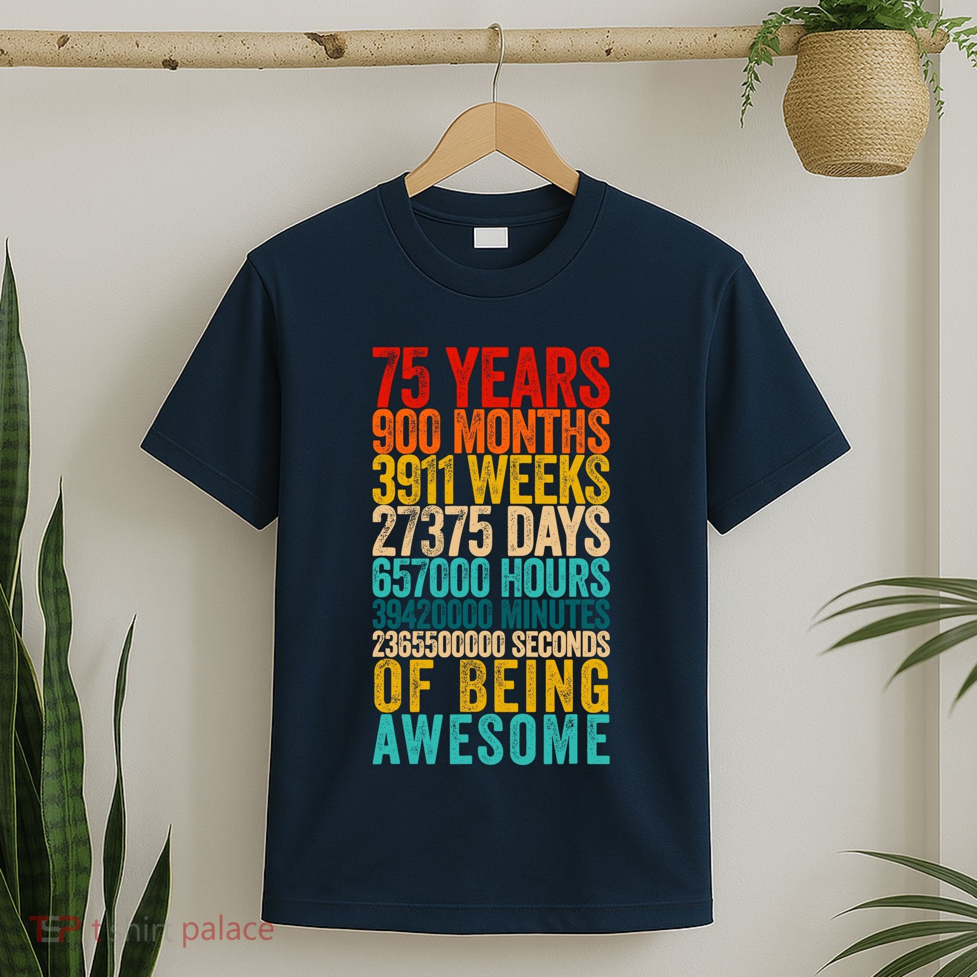 Funny 75th Birthday Old Meter Funny 75 Year Old Gifts T-Shirt