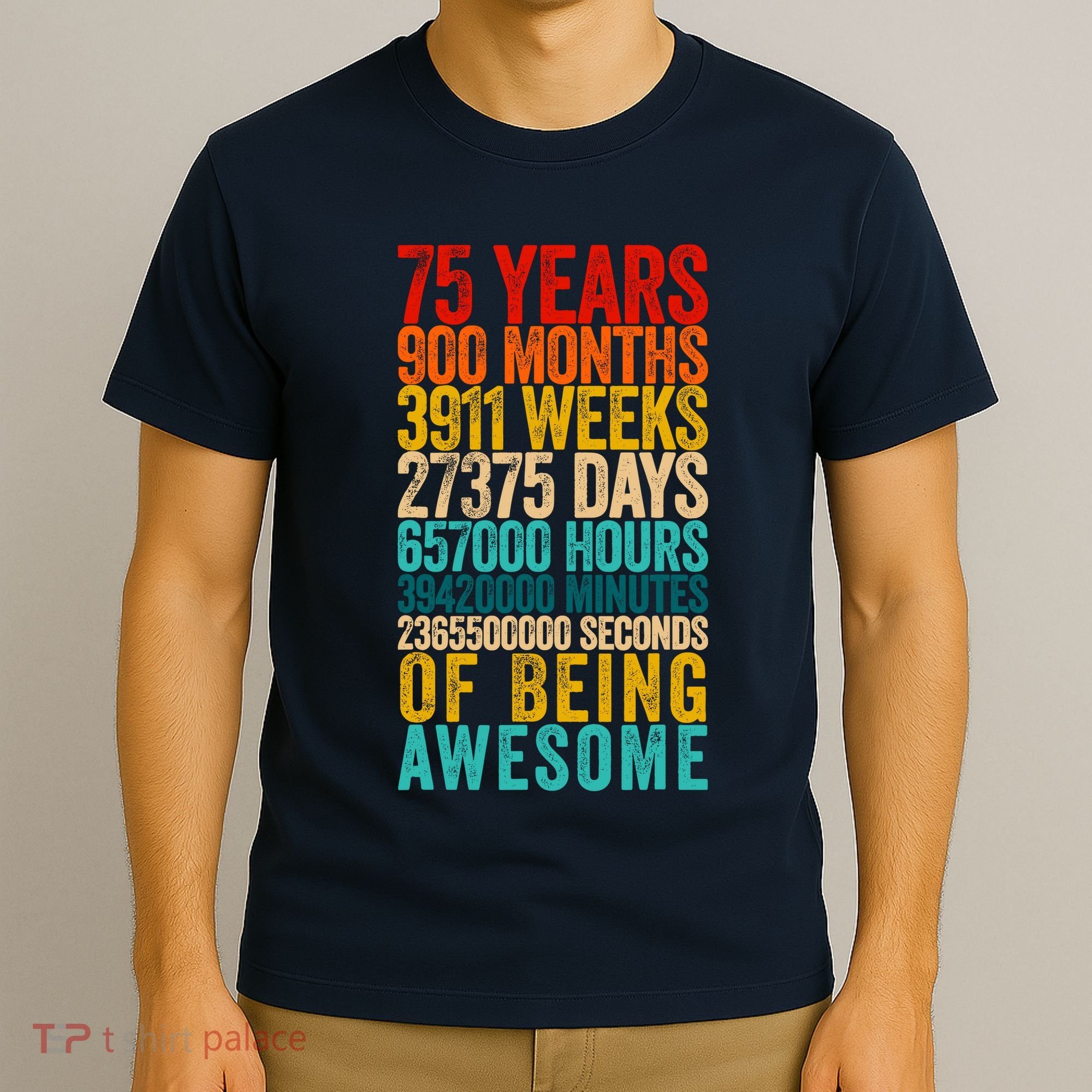 Funny 75th Birthday Old Meter Funny 75 Year Old Gifts T-Shirt