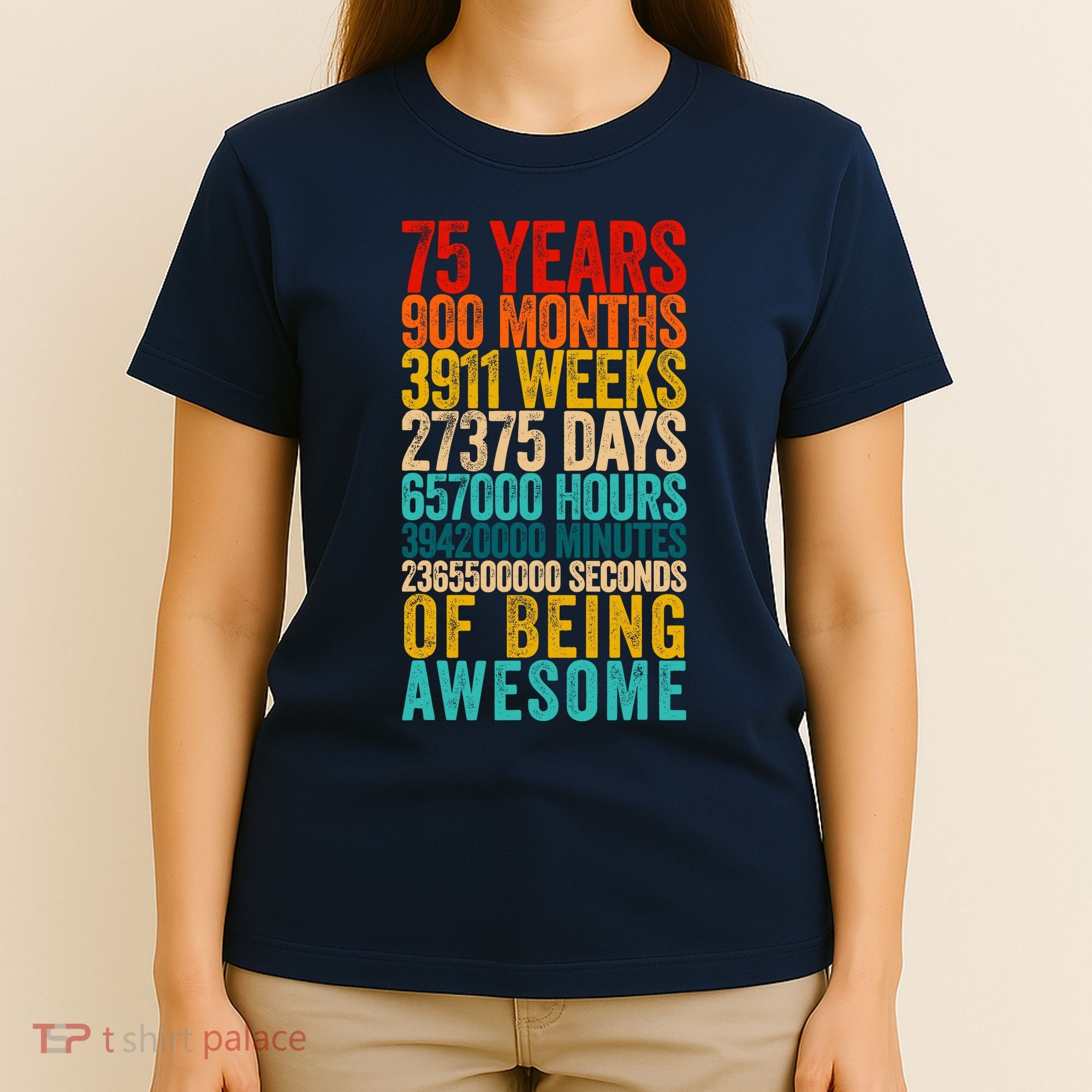 Funny 75th Birthday Old Meter Funny 75 Year Old Gifts T-Shirt