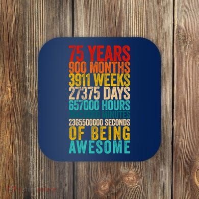 Funny 75th Birthday Old Meter Funny 75 Year Old Gifts Coaster