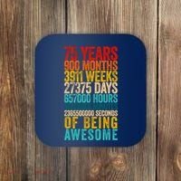 Funny 75th Birthday Old Meter Funny 75 Year Old Gifts Coaster thumb 0