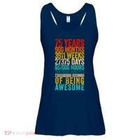 Funny 75th Birthday Old Meter Funny 75 Year Old Gifts Ladies Essential Flowy Tank thumb 0