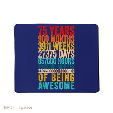 Funny 75th Birthday Old Meter Funny 75 Year Old Gifts Mousepad