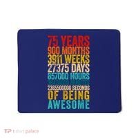 Funny 75th Birthday Old Meter Funny 75 Year Old Gifts Mousepad thumb 0