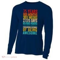 Funny 75th Birthday Old Meter Funny 75 Year Old Gifts Cooling Performance Long Sleeve Crew thumb 0