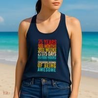 Funny 75th Birthday Old Meter Funny 75 Year Old Gifts Women's Tank Top thumb 2