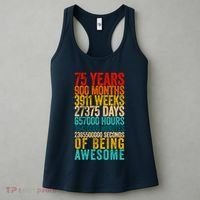 Funny 75th Birthday Old Meter Funny 75 Year Old Gifts Women's Tank Top thumb 3