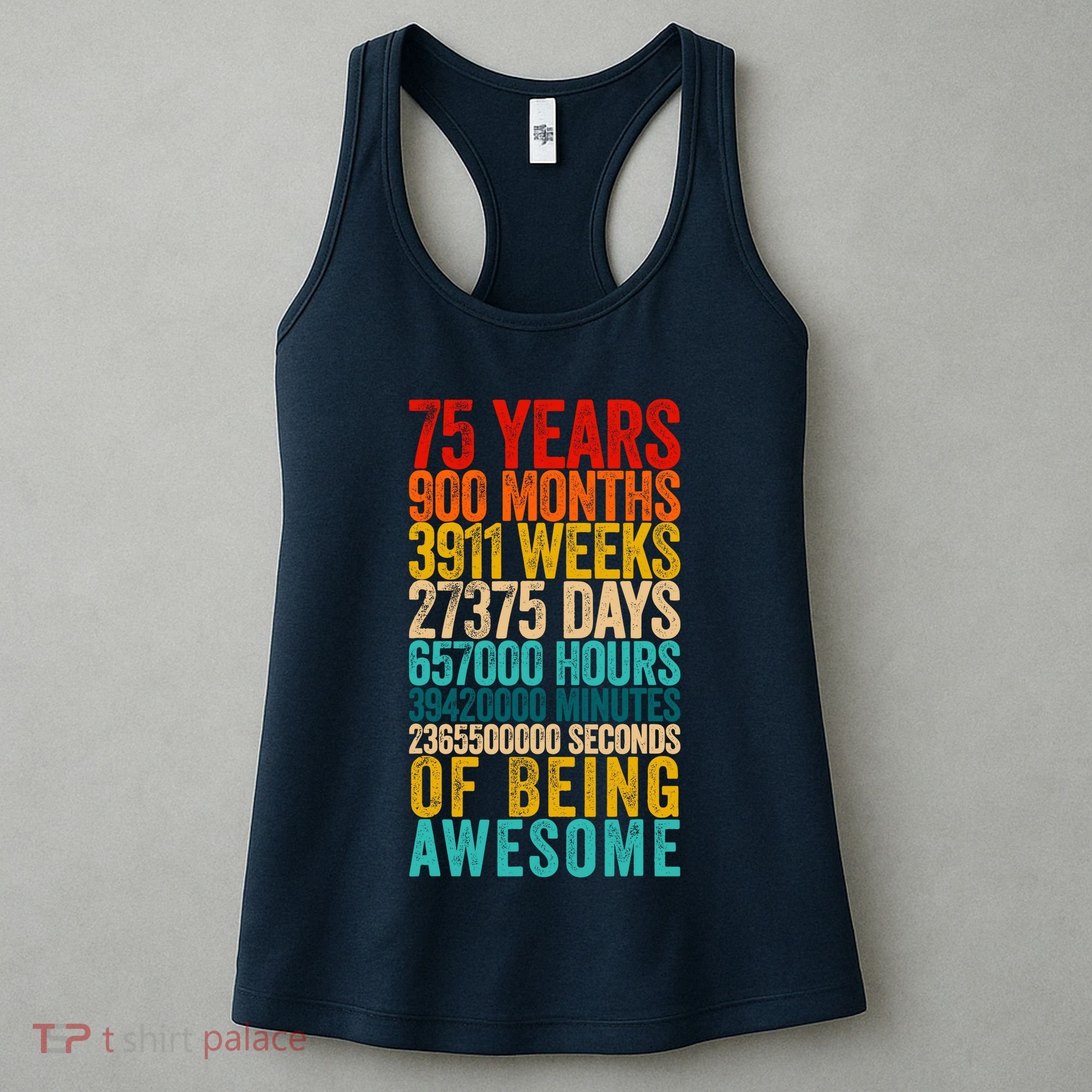Funny 75th Birthday Old Meter Funny 75 Year Old Gifts Women's Tank Top