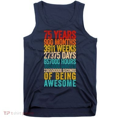 Funny 75th Birthday Old Meter Funny 75 Year Old Gifts Tank Top