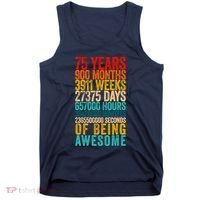 Funny 75th Birthday Old Meter Funny 75 Year Old Gifts Tank Top thumb 0
