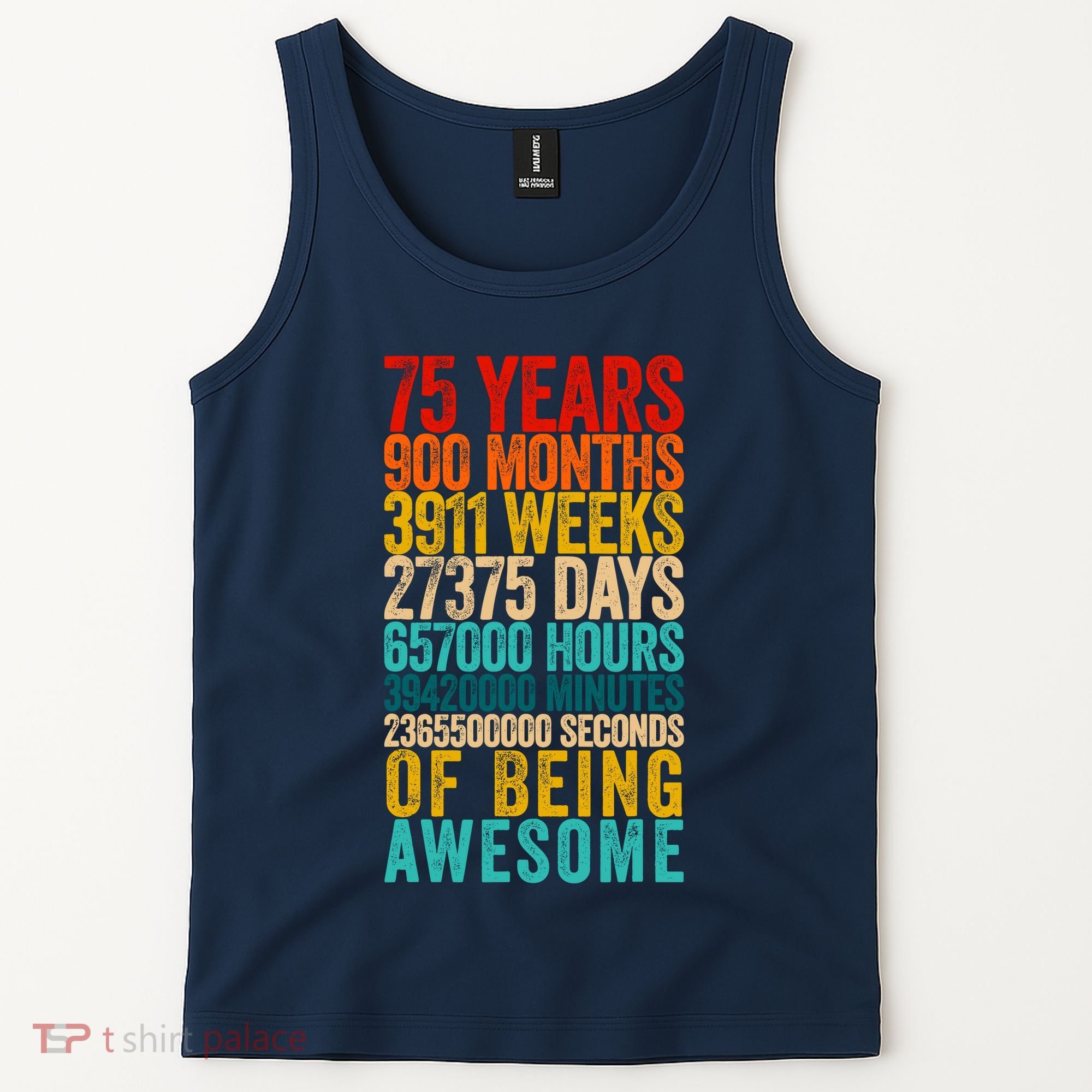 Funny 75th Birthday Old Meter Funny 75 Year Old Gifts Tank Top
