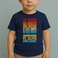 Funny 75th Birthday Old Meter Funny 75 Year Old Gifts Toddler T-Shirt thumb 2