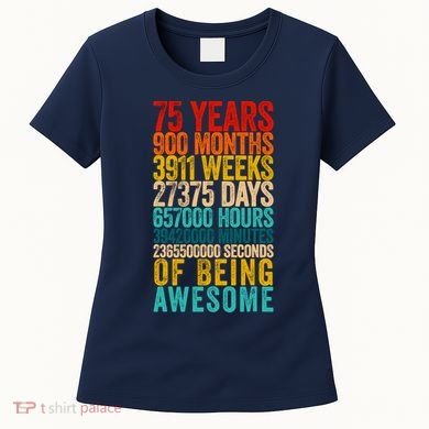 Funny 75th Birthday Old Meter Funny 75 Year Old Gifts Women's T-Shirt