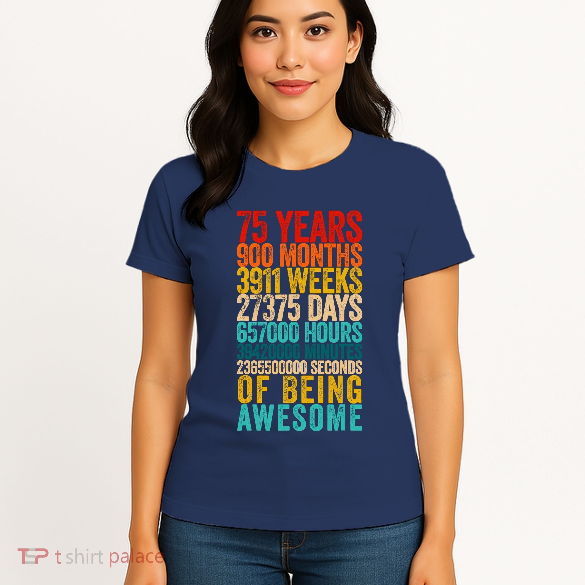 Funny 75th Birthday Old Meter Funny 75 Year Old Gifts Women's T-Shirt