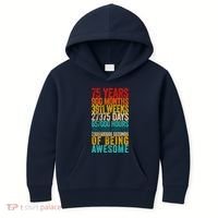Funny 75th Birthday Old Meter Funny 75 Year Old Gifts Kids Hoodie thumb 0