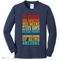 Funny 75th Birthday Old Meter Funny 75 Year Old Gifts Kids Long Sleeve Shirt thumb 0