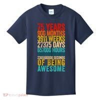 Funny 75th Birthday Old Meter Funny 75 Year Old Gifts Kids T-Shirt thumb 0
