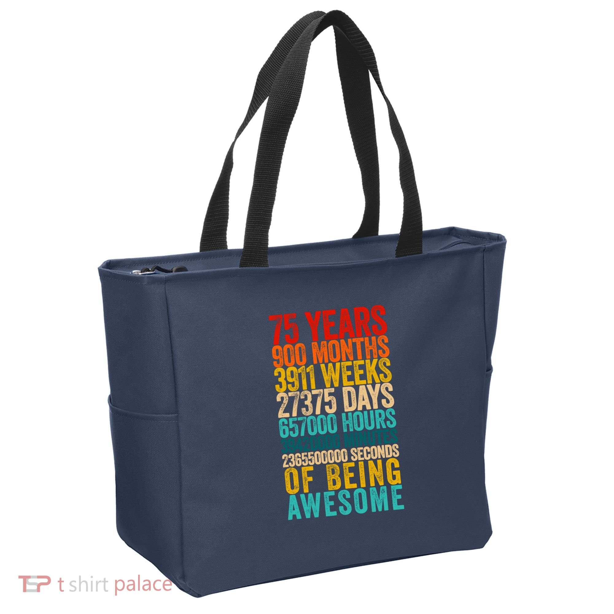 Funny 75th Birthday Old Meter Funny 75 Year Old Gifts Tote Bag