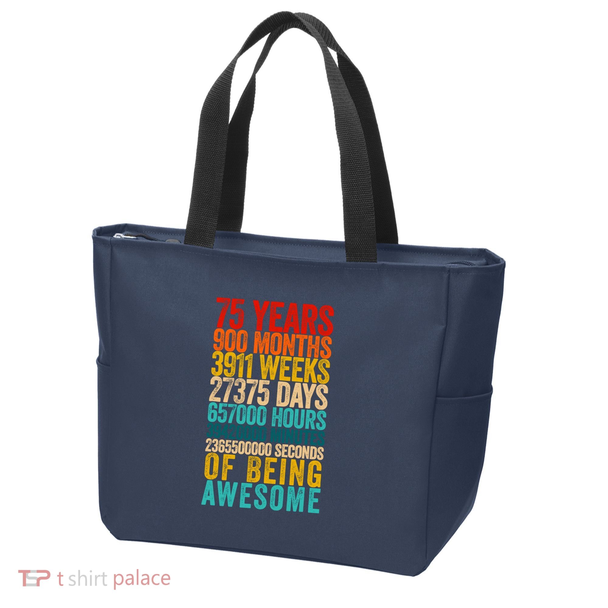Funny 75th Birthday Old Meter Funny 75 Year Old Gifts Tote Bag