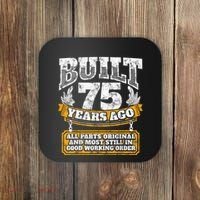 Funny 75th Birthday Present Shirt B-Day Gift Saying Age 75 Year Joke Coaster thumb 0
