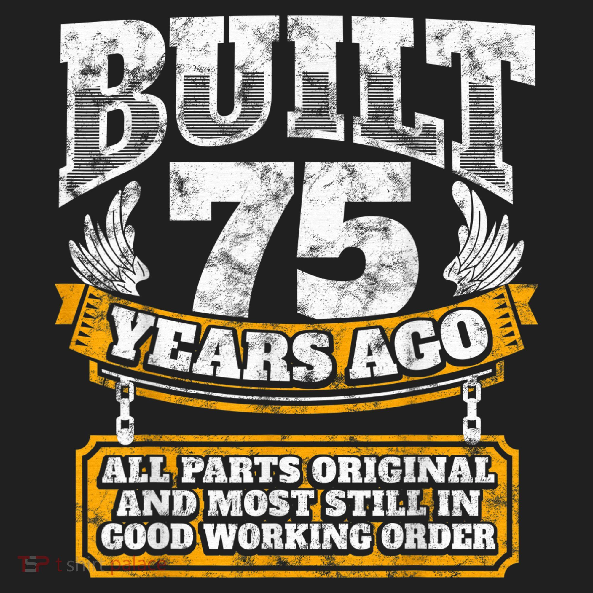 Funny 75th Birthday Present Shirt B-Day Gift Saying Age 75 Year Joke Golf Towel