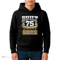 Funny 75th Birthday Present Shirt B-Day Gift Saying Age 75 Year Joke Kids Hoodie thumb 4