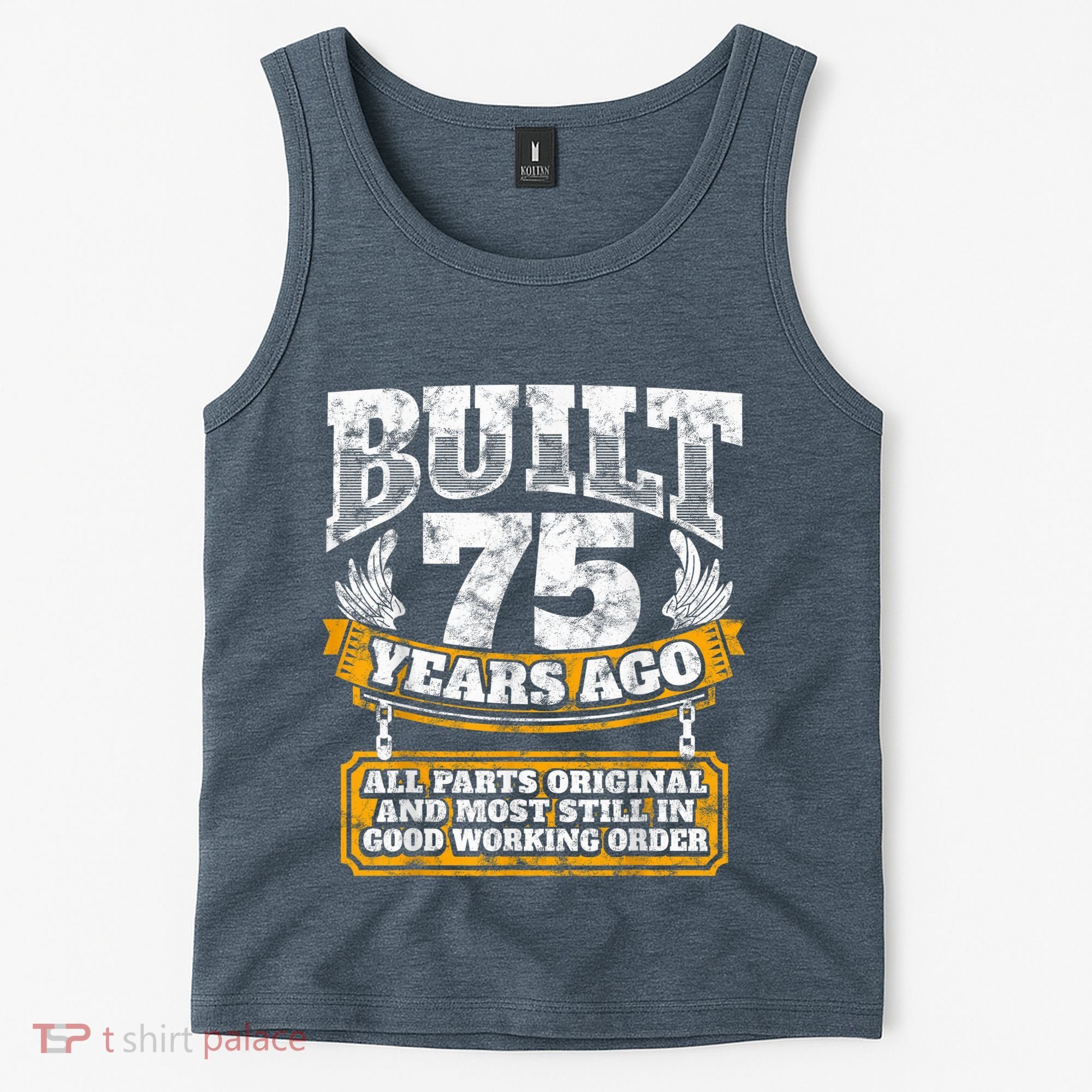 Funny 75th Birthday Present Shirt B-Day Gift Saying Age 75 Year Joke Tank Top