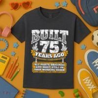 Funny 75th Birthday Present Shirt B-Day Gift Saying Age 75 Year Joke Kids T-Shirt thumb 3