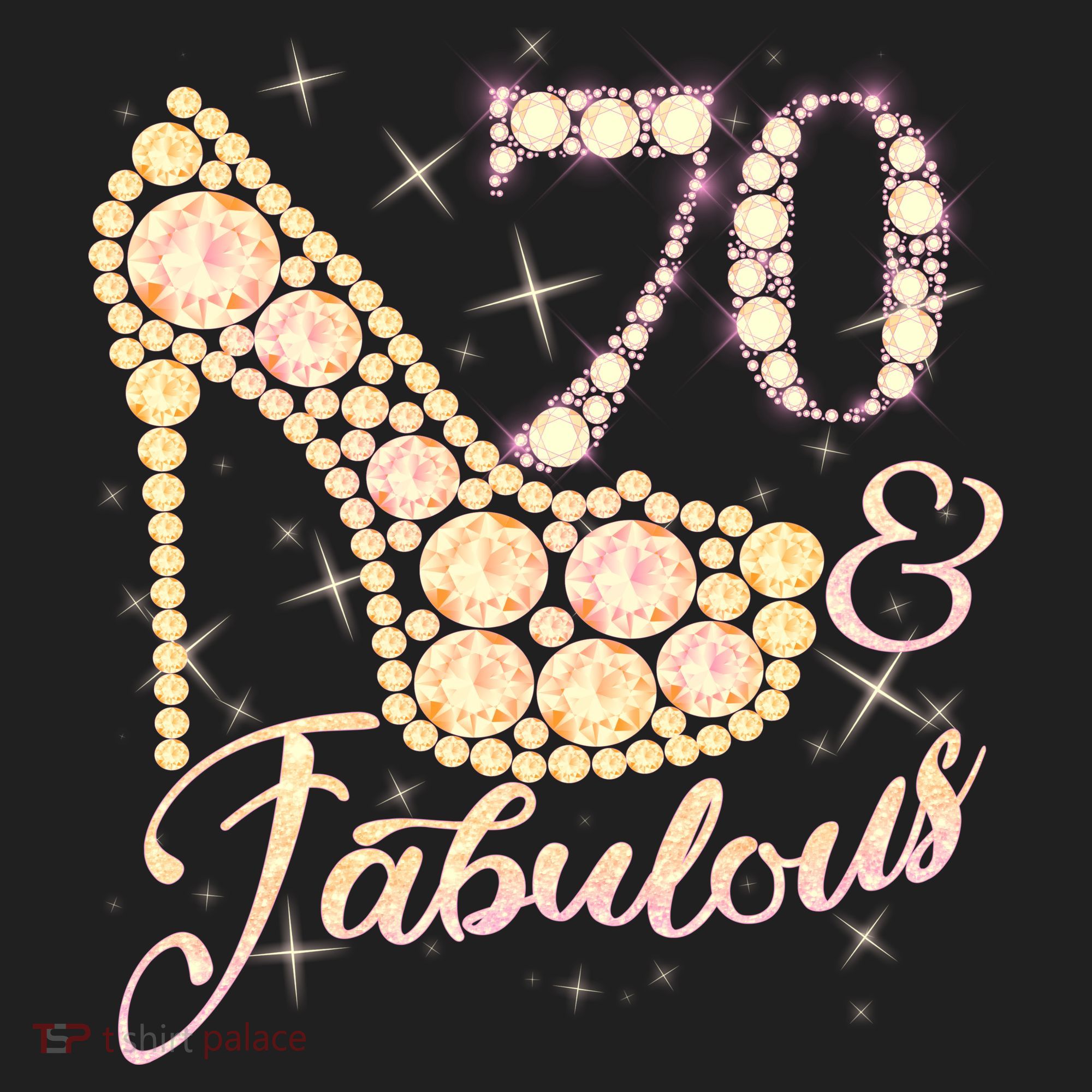 Fabulous & 70 Sparkly Heel 70th Birthday Beanie