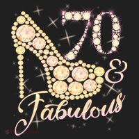 Fabulous & 70 Sparkly Heel 70th Birthday Hat thumb 2