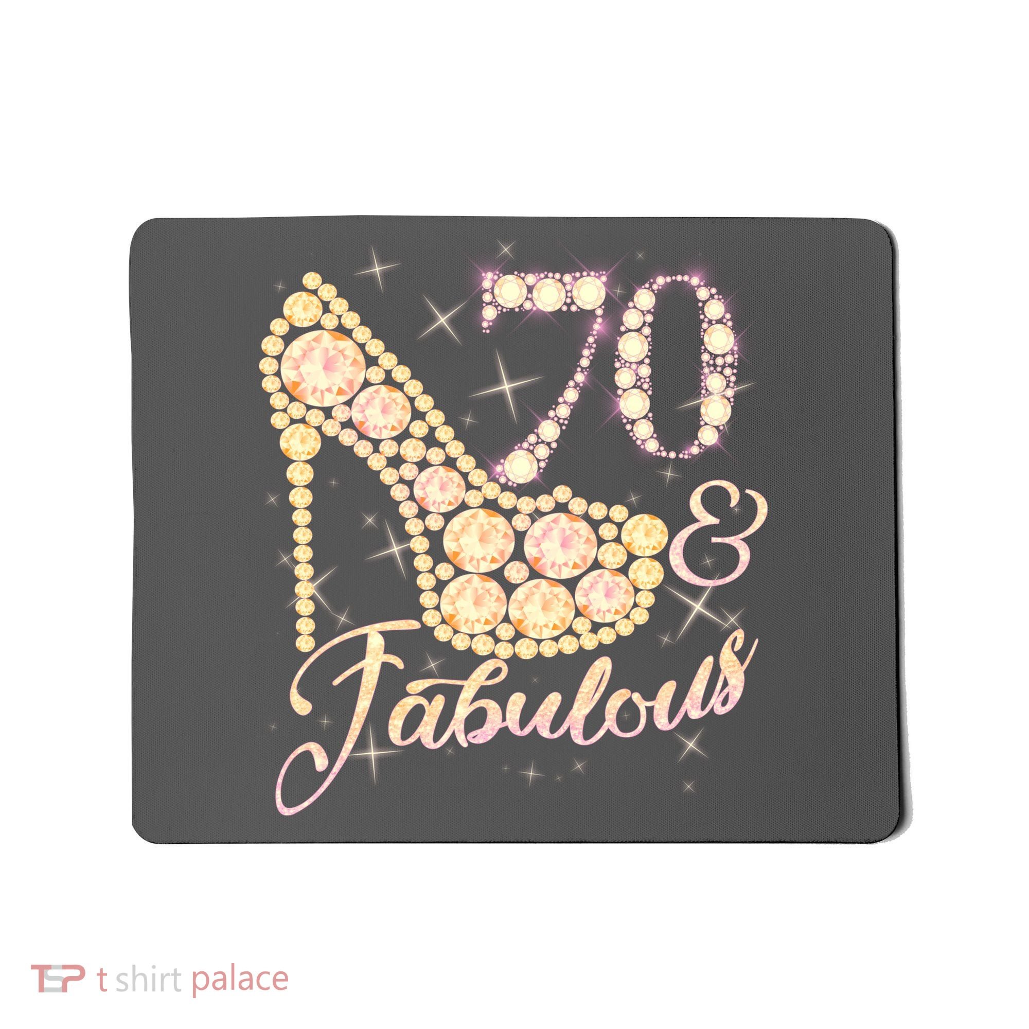 Fabulous & 70 Sparkly Heel 70th Birthday Mousepad