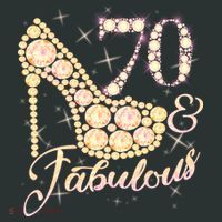 Fabulous & 70 Sparkly Heel 70th Birthday Mousepad thumb 1