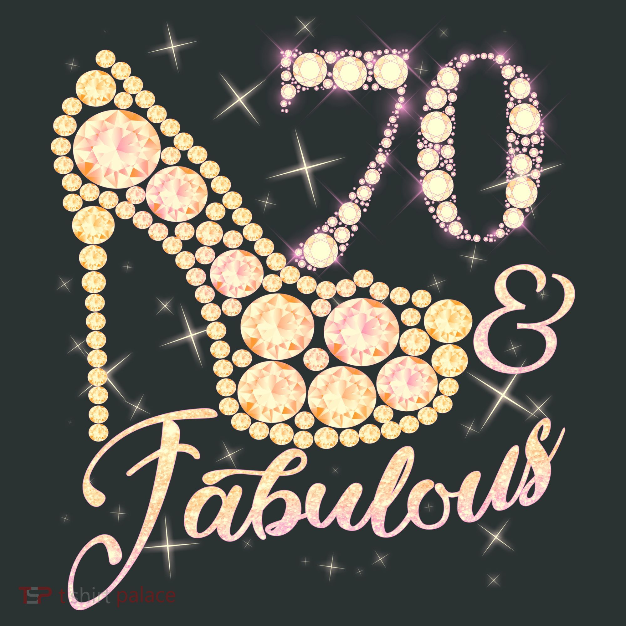 Fabulous & 70 Sparkly Heel 70th Birthday Mousepad