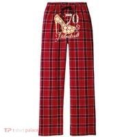 Fabulous & 70 Sparkly Heel 70th Birthday Women's Flannel Plaid Pajama Pants thumb 0