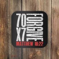 Forgive 70 X 7 Times Seventy Times Seven Jesus Matthew 1822 Coaster thumb 0