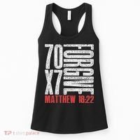 Forgive 70 X 7 Times Seventy Times Seven Jesus Matthew 1822 Women's Tank Top thumb 0