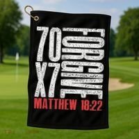 Forgive 70 X 7 Times Seventy Times Seven Jesus Matthew 1822 Golf Towel thumb 1