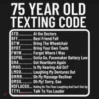Funny 75 Year Old Texting Code Birthday Toddler Hoodie thumb 2