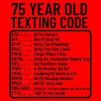 Funny 75 Year Old Texting Code Birthday Santa Hat thumb 1