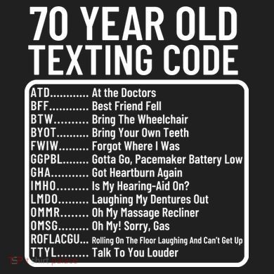 Funny 70 Year Old Texting Code Birthday Comfort Colors Boxy T-Shirt