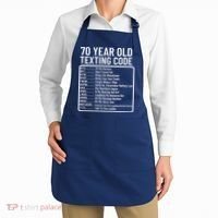 Funny 70 Year Old Texting Code Birthday Apron thumb 2