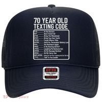 Funny 70 Year Old Texting Code Birthday Hat thumb 0