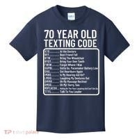 Funny 70 Year Old Texting Code Birthday Kids T-Shirt thumb 0