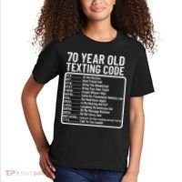 Funny 70 Year Old Texting Code Birthday Kids T-Shirt thumb 2