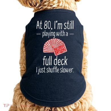 Funny 80th Birthday Gift 80 Year Old Cards Doggie Tank