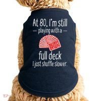 Funny 80th Birthday Gift 80 Year Old Cards Doggie Tank thumb 0