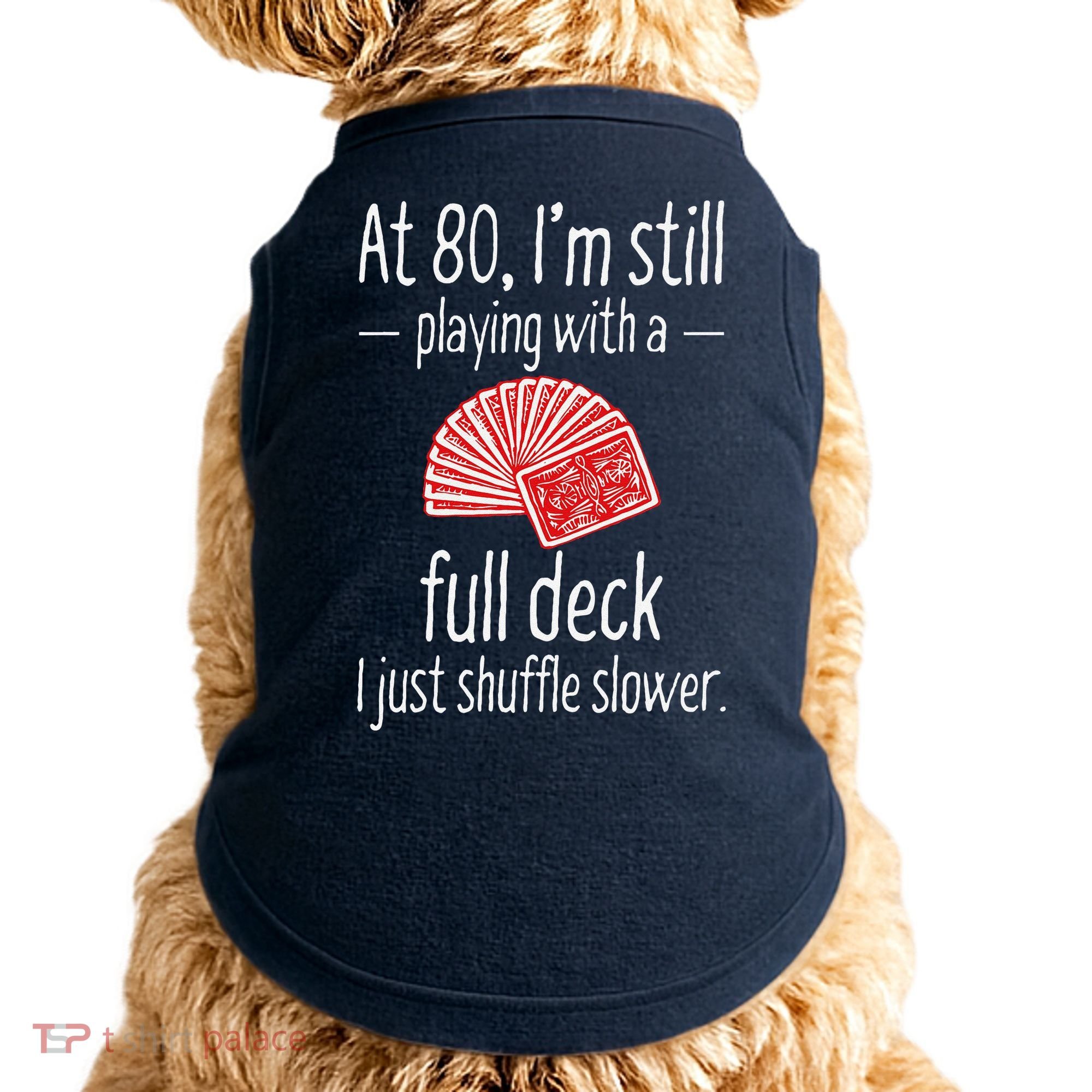 Funny 80th Birthday Gift 80 Year Old Cards Doggie Tank