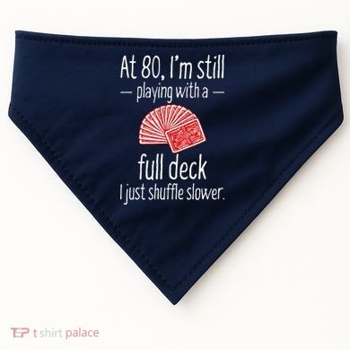 Funny 80th Birthday Gift 80 Year Old Cards USA-Made Doggie Bandana