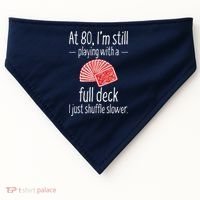 Funny 80th Birthday Gift 80 Year Old Cards USA-Made Doggie Bandana thumb 0